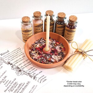 Love Spell Kit, Crystals, Herbs, Candles, Apothecary Set image 2