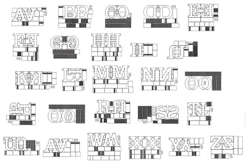 Alphabet Boxes Alphabet 3D Digital Laser Cut / CNC File Etsy