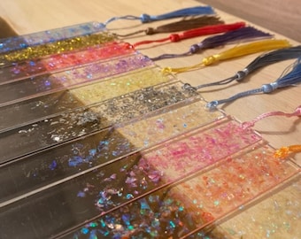 Glittery bookmarks