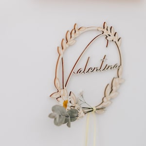 Loop | Wooden Loop | Wooden Ring | Personalized Loops | Door Sign | Lettering | Name | Loop for Baptism