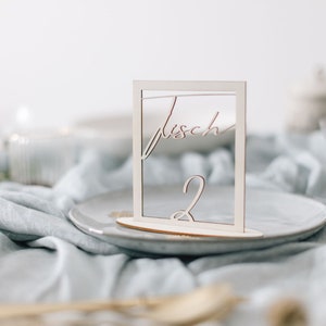 Table number square | Table numbers | Wedding table number | Decoration | Wood |