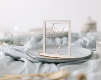 Table number square | Table numbers | Wedding table number | Decoration | Wood |