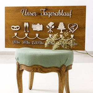 Tagesablauf Hochzeit | Hochzeit | Hochzeitsdeko | Hochzeit Deko | Tagesplan | Zeitplan | Tagesordnung | Timetable |