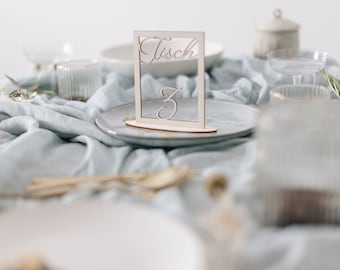 Table number square | Table numbers | Wedding table number | Decoration | Wood |