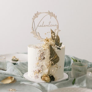 Cake topper for baptism | Personalized cake topper | Wooden cake topper | Cake topper for baptism with name | Cake topper |