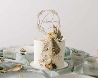 Cake topper for baptism | Personalized cake topper | Wooden cake topper | Cake topper for baptism with name | Cake topper |