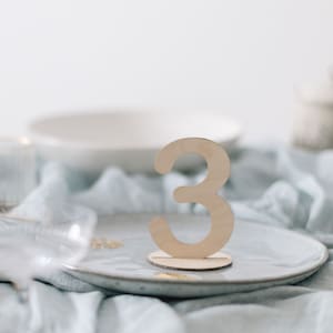 Simple table number | Table numbers | Wedding table number | Decoration | Wood |