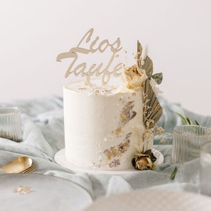 Taarttopper voor doop | Taarttopper gepersonaliseerd | Houten taarttopper | Taarttopper voor doop met naam | taarttopper |