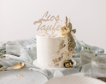 Cake topper for baptism | Personalized cake topper | Wooden cake topper | Cake topper for baptism with name | Cake topper |