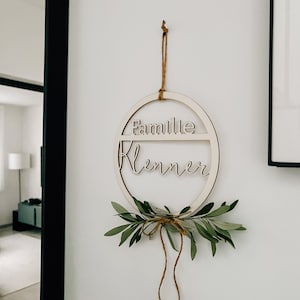 Loop | Wooden Loop | Wooden Ring | Personalized Loops | Door Sign | Lettering | Family Name |