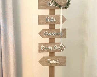 Wedding signs wood | Wedding Signs Acrylic | Wedding Sign Welcome | Signpost | Wooden arrow | Wedding signpost |