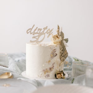 Birthday | Cake topper for birthday | Personalized cake topper | Wooden cake topper | dirty 30 | Cake topper |
