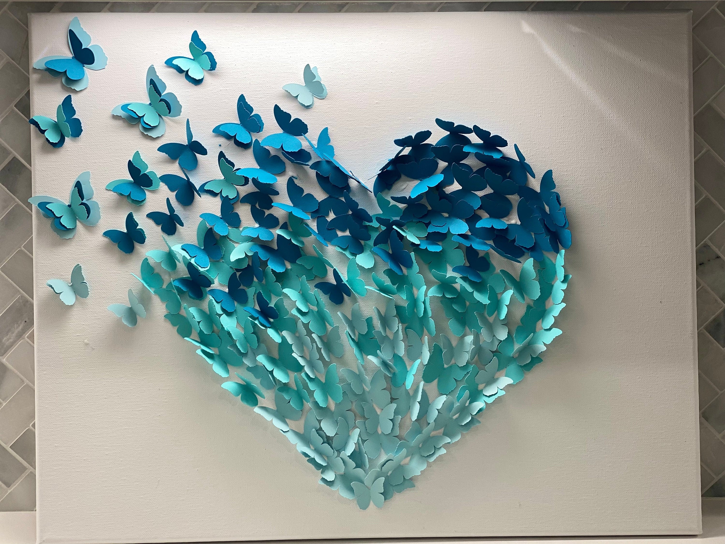 Fly Away Butterfly Heart Butterfly Heart Wall Art Art Abstract