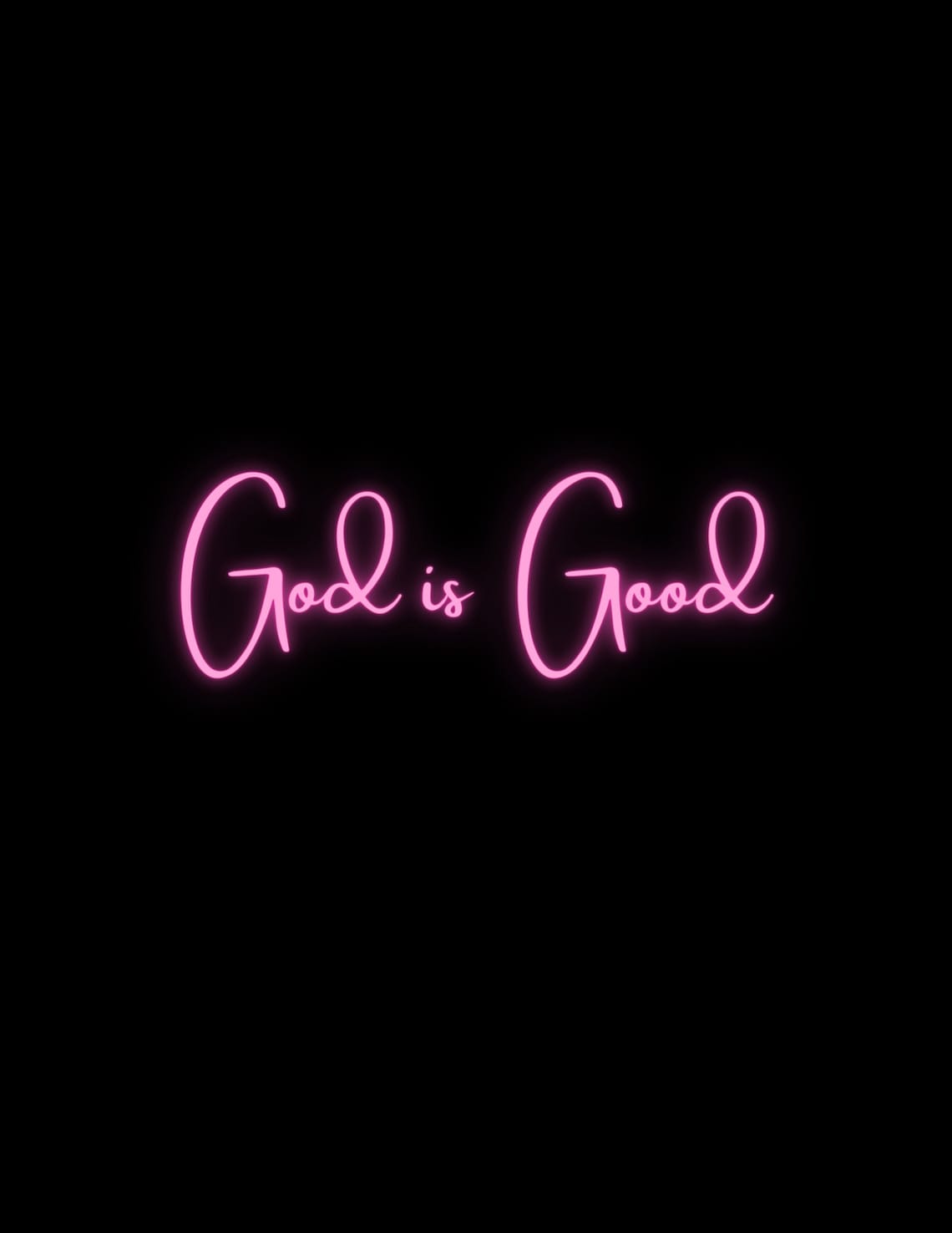 God is Good Black and Pink Christian wall art Minimalist Etsy