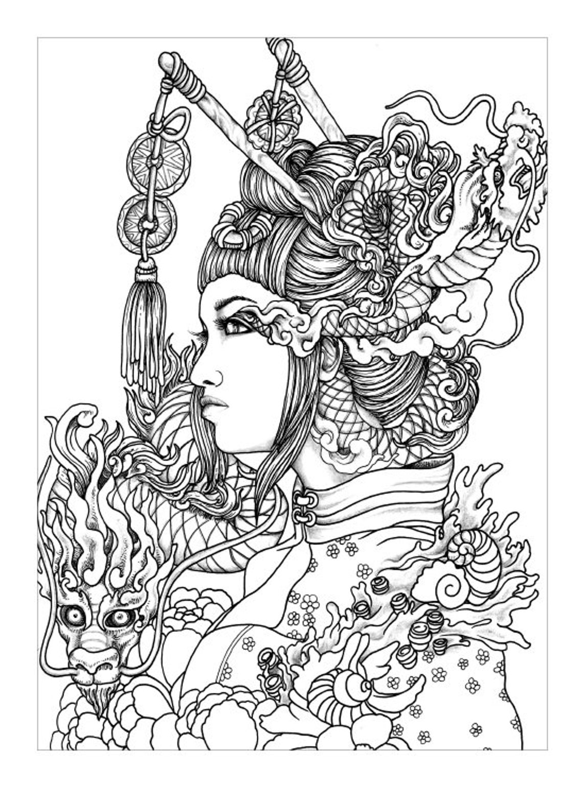 Adult's Destress Coloring Book Printable Adult Coloring | Etsy