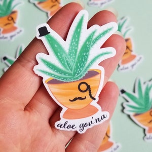 Aloe Gov'na Sticker, Pflanzen Sticker, Aloe Vera Sticker, Sukkulente Kunst