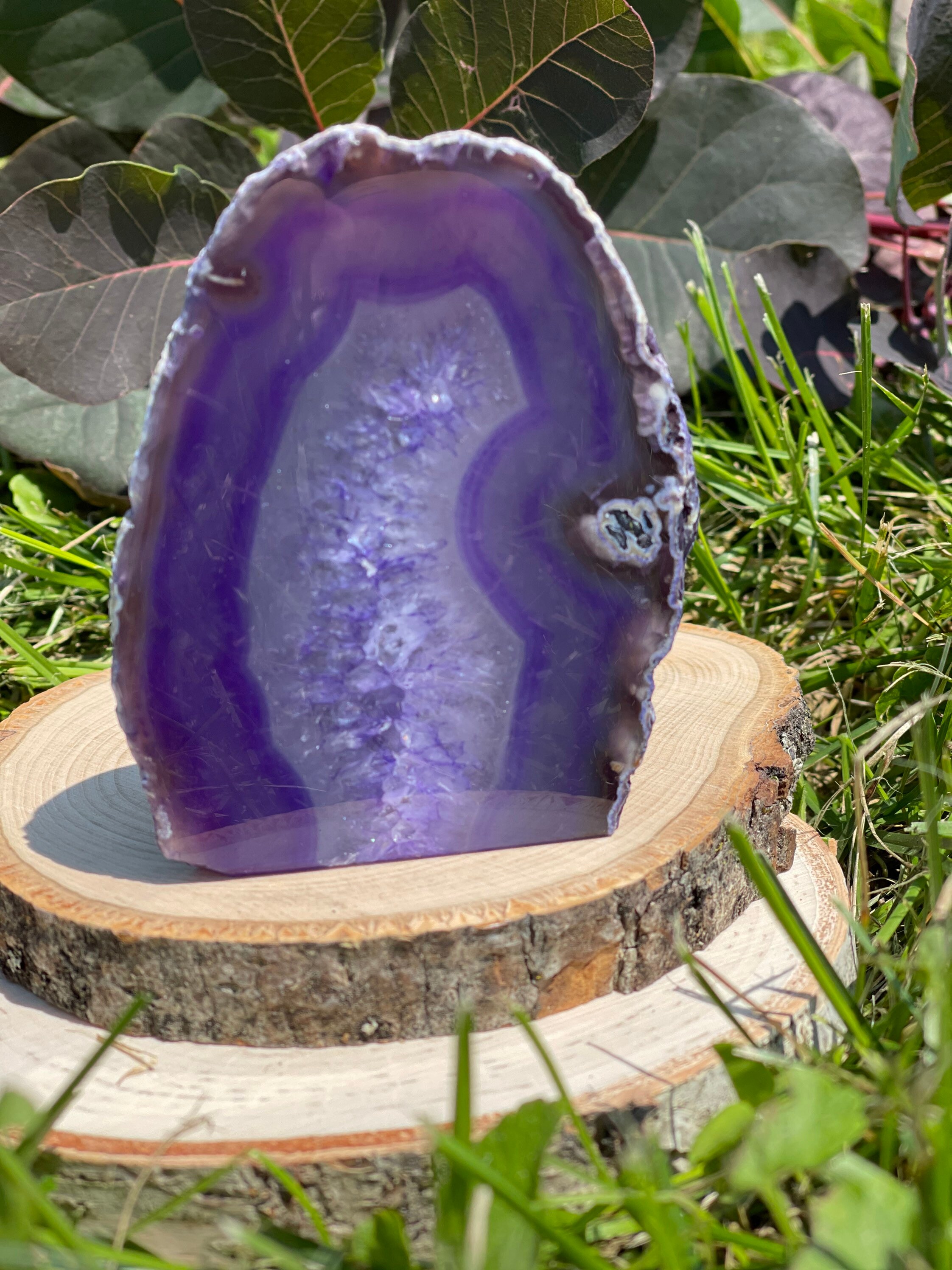 Freistehende brasilianische Achatscheibe | Etsy