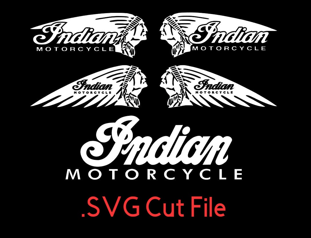 Indian Motorcycle Svg Files Etsy