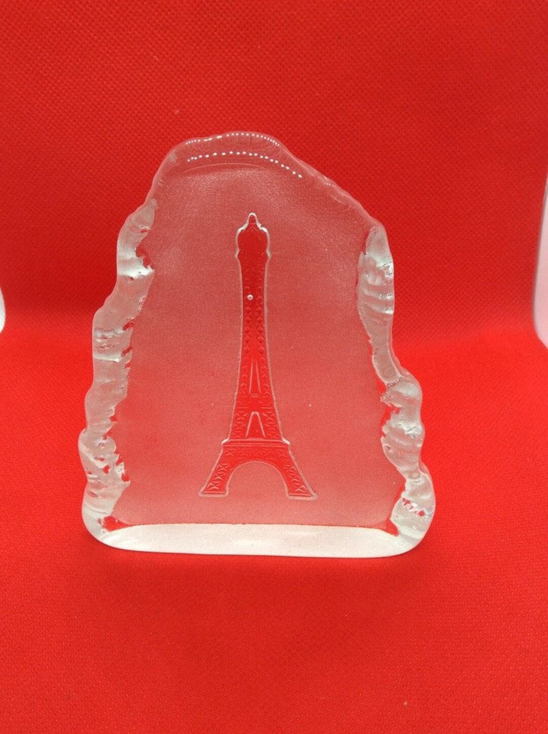 Rare, Crystal Paperweight, Eiffel Tower. Stunning Etsy