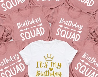 Birthday Squad Shirt, It's My Birthday TShirt, Personalized Matching Party Group Outfits