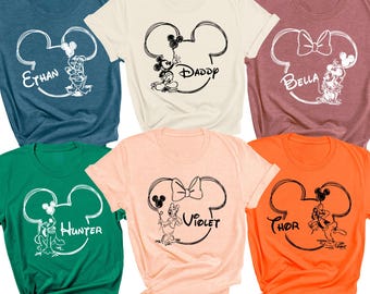 Disney Family Shirts, Personalized Disneyworld T-Shirts, Custom Disney Matching Family Shirts, Magic Kingdom Outfits