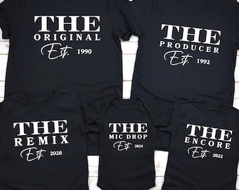 Personalized The Original The Producer The Remix Shirt, Custom Family Matching Tee, Mom Dad Kids Outfits