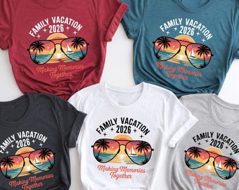 Family Vacation 2026 Shirt, Matching Family Trip T-Shirts, Summer Beach Tee