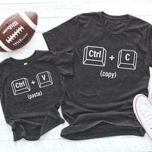 Copy Paste Matching Shirts, Dad and Baby Outfits, Ctrl C Ctrl V Funny Father Son T-Shirts