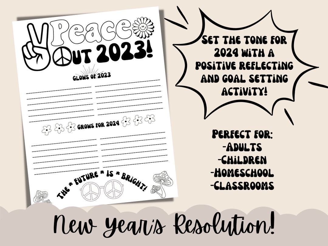 New Year's Resolution - Reflection, Glows and Grows - Etsy