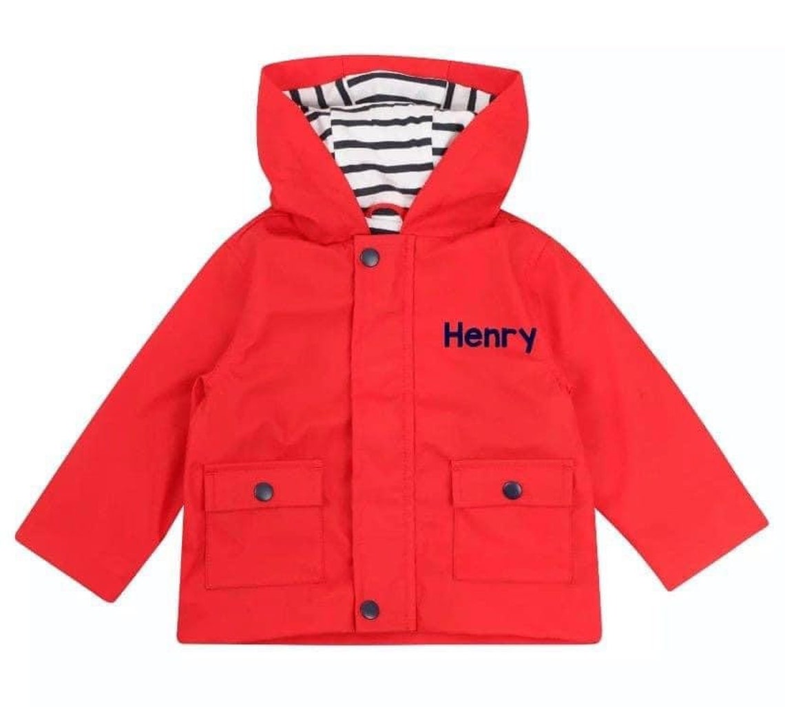 Personalised Baby/Toddler Rain Jacket Etsy