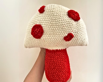 Patroon gehaakt paddenstoelkussen: amigurumikussen (pdf-patroon)