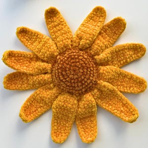 Crochet Big Sunflower Pattern: Easy Plush Flower Tutorial (PDF)