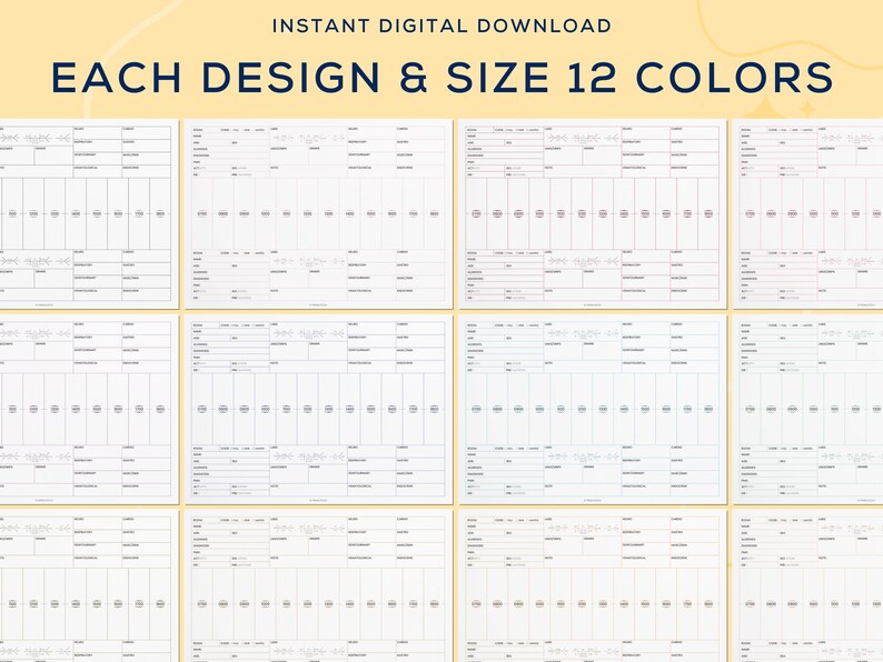 May include: A set of 12 printable football schedule templates in various colors. Each template features a grid with spaces for team names, dates, times, and scores. The templates are designed for use with a dry-erase marker.