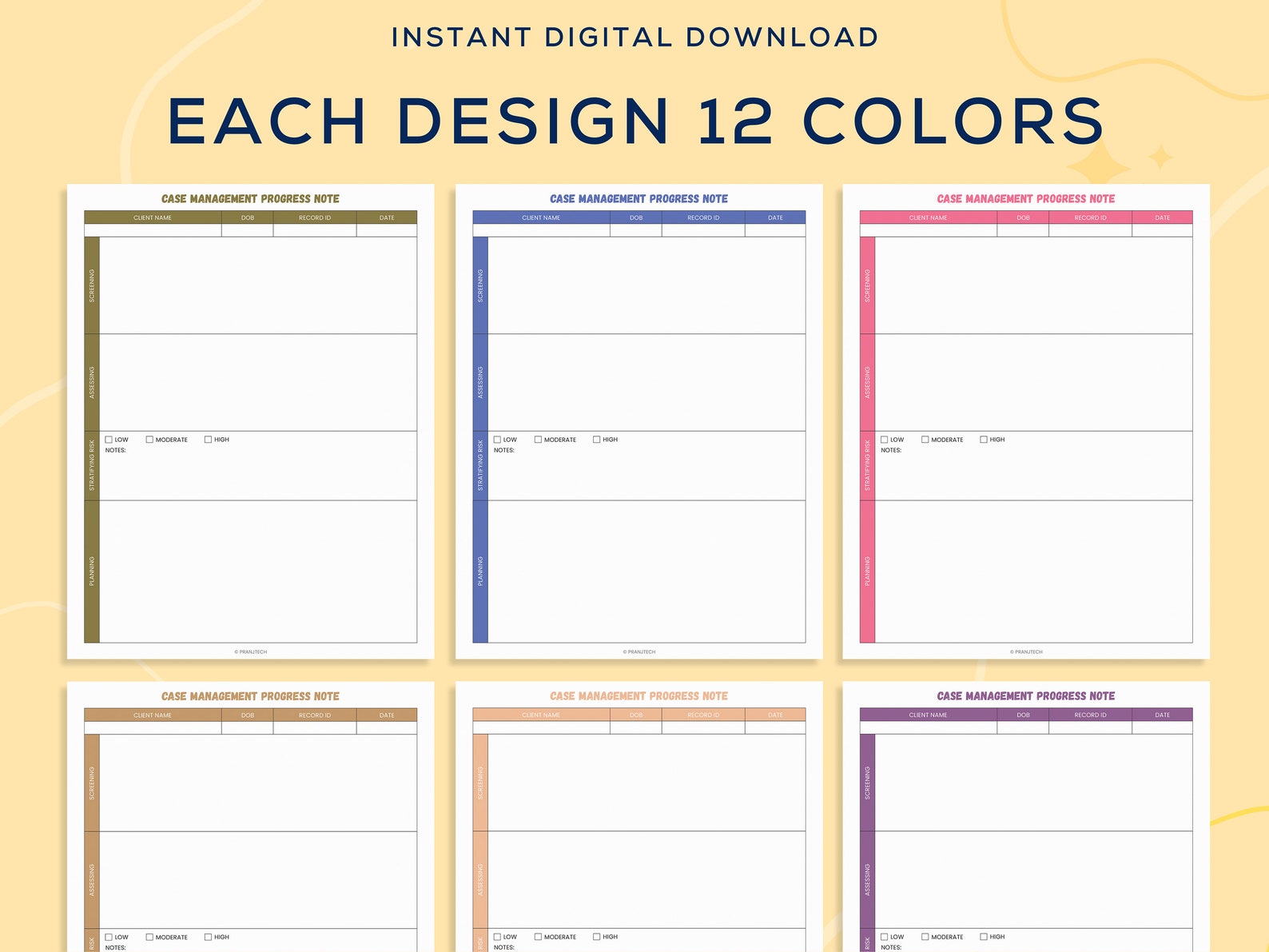 Case Manager Progress Notes, Fillable, Printable & Editable Form ...