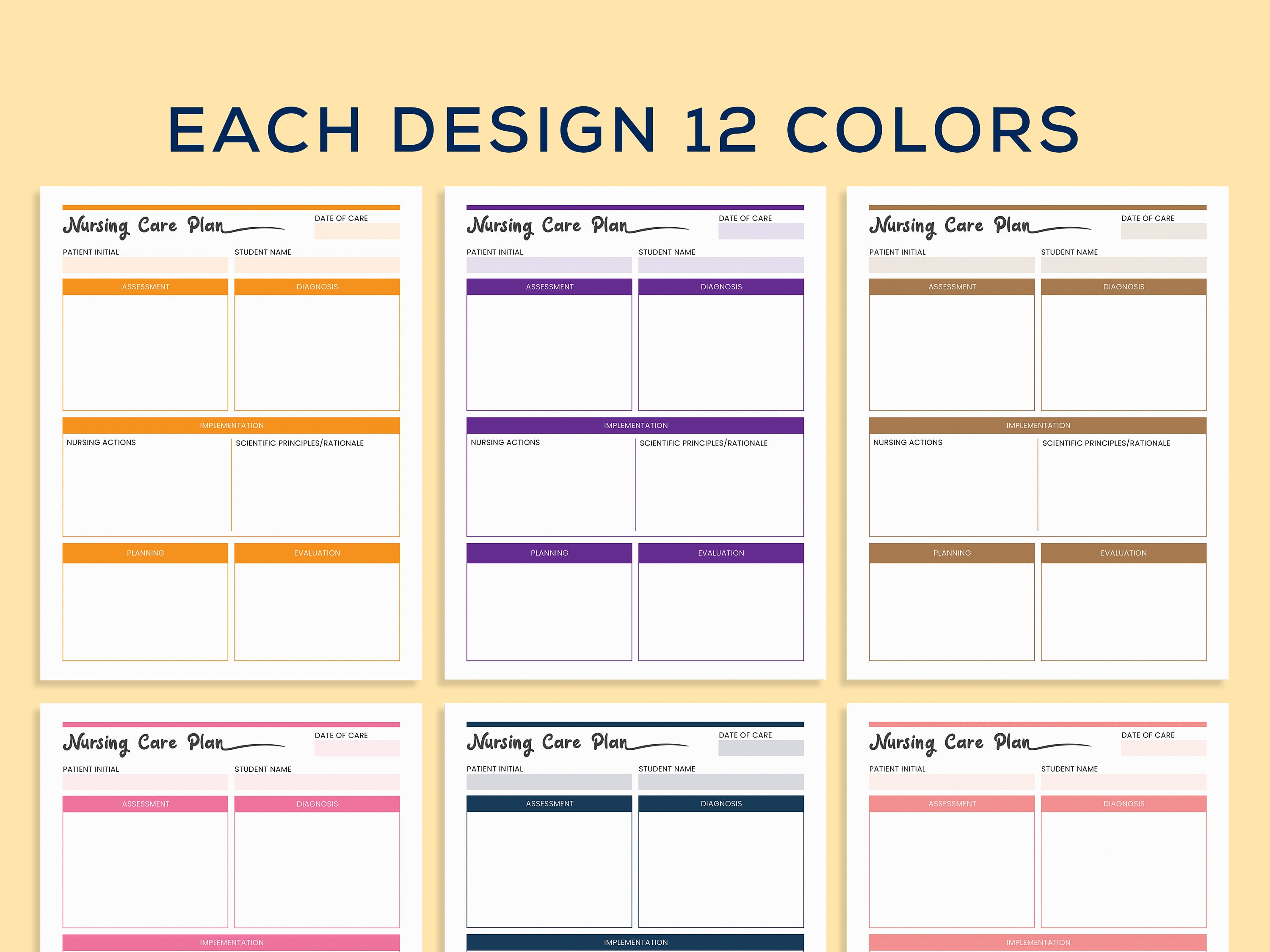 Printable Nursing Student Care Plan | Student Nurse Sheet | ADPIE ...