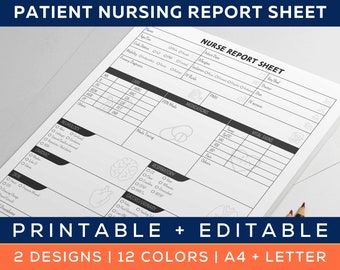 Hoja de informe de enfermería imprimible / Formato SBAR, RN Brain Sheet, Hoja de informe de un paciente, entrega de UCI, regalo para enfermeras, imu, organizador de enfermería