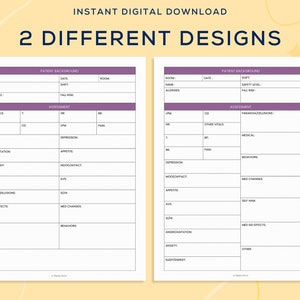 Nursing Psych Report Sheet, Psych/Mental Health Nurse Organizer, Psych RN/LPN/PMHNP, Nurse resources, Patient Reporting Template, A4-Letter image 2