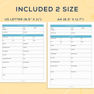 Nursing Psych Report Sheet, Psych/Mental Health Nurse Organizer, Psych RN/LPN/PMHNP, Nurse resources, Patient Reporting Template, A4-Letter image 5