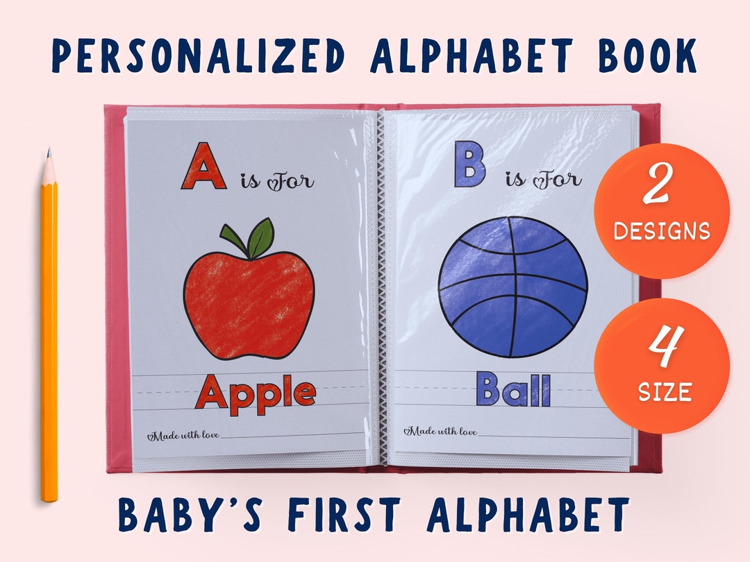 Baby's First ABC Book, Personalized Book for New Baby, Baby Shower Game ...