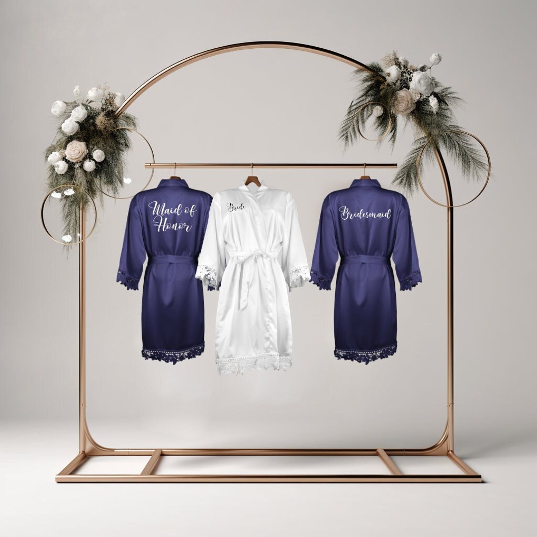 Personalized Satin Lace Robes Mother's Day Gift Bridesmaid Robes ...