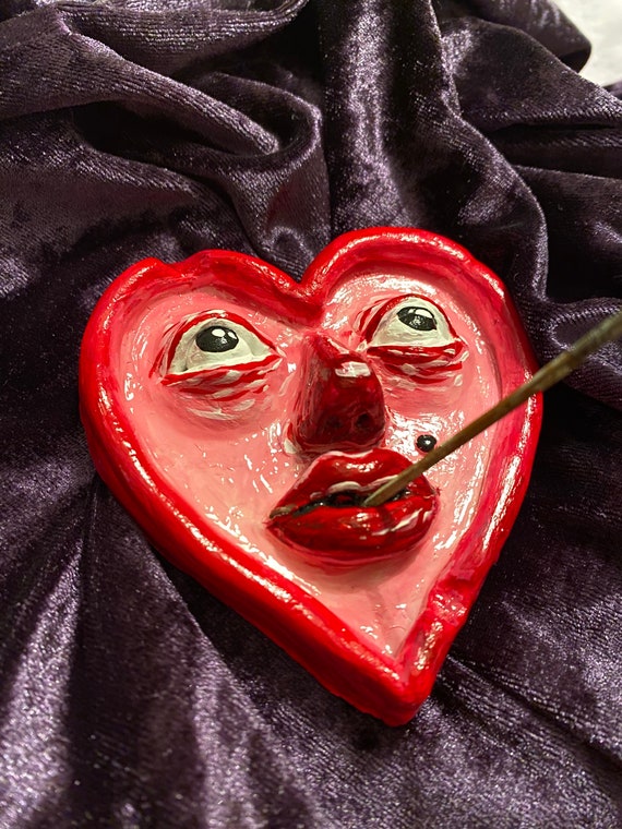 Heart Face Incense Holder / Ashtray - Etsy Australia