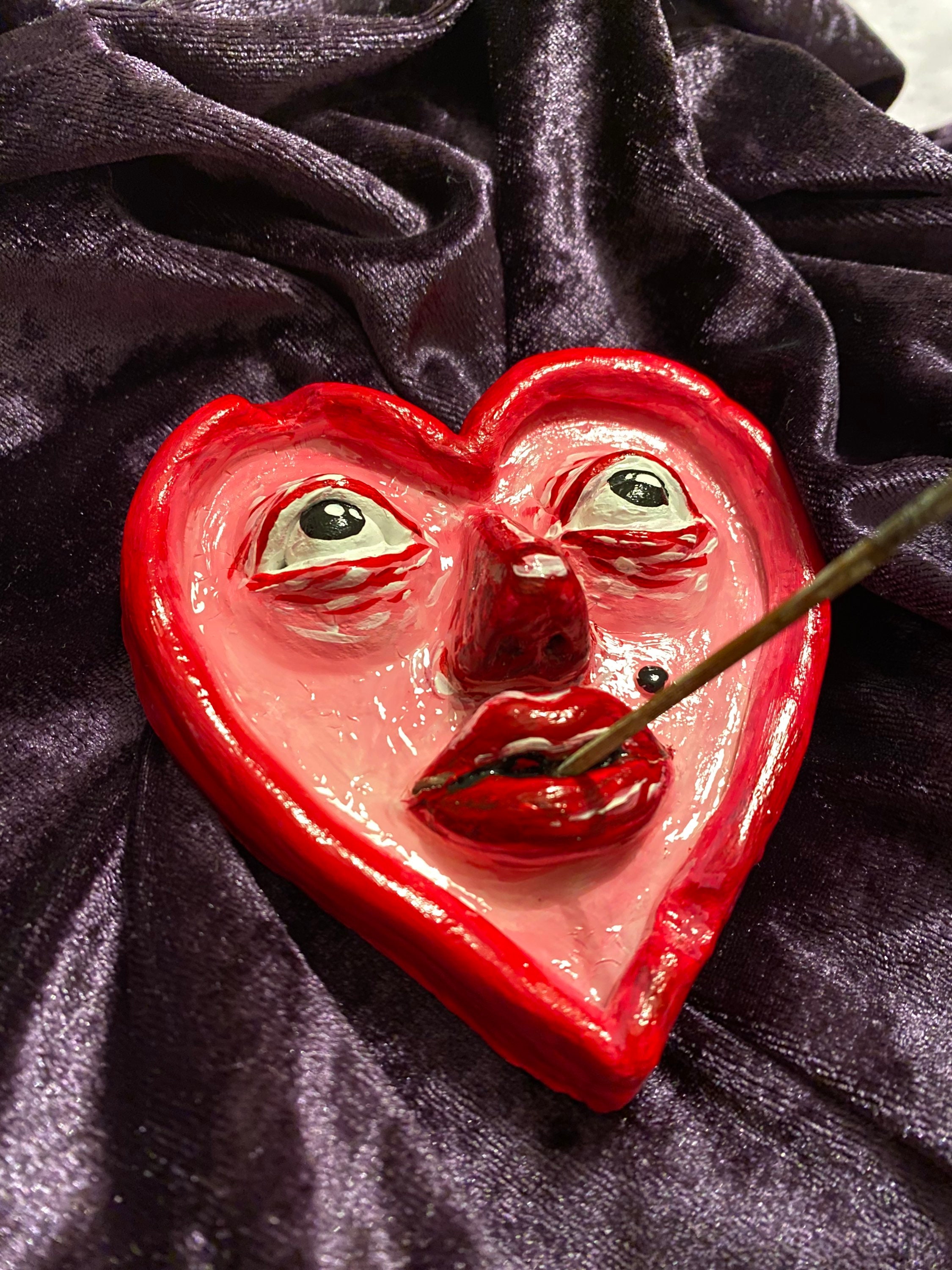 Heart Face Incense Holder / Ashtray Etsy