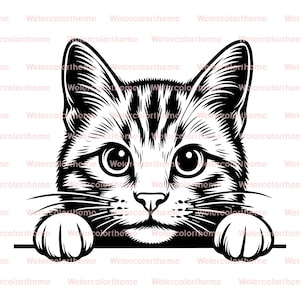 peeking cat svg,black cat face svg,cat face cricut,cat head silhouette svg,cat head svg,black cat svg,cat clipart svg,cute cat svg