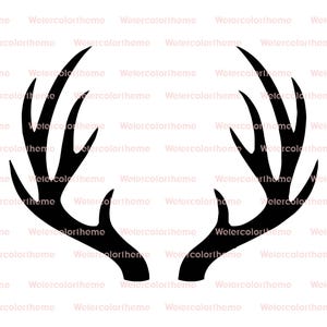 Clipart di corna di renna, vettore di corna di renna, silhouette di corna di renna, PNG di corna di renna, file di taglio di corna di renna