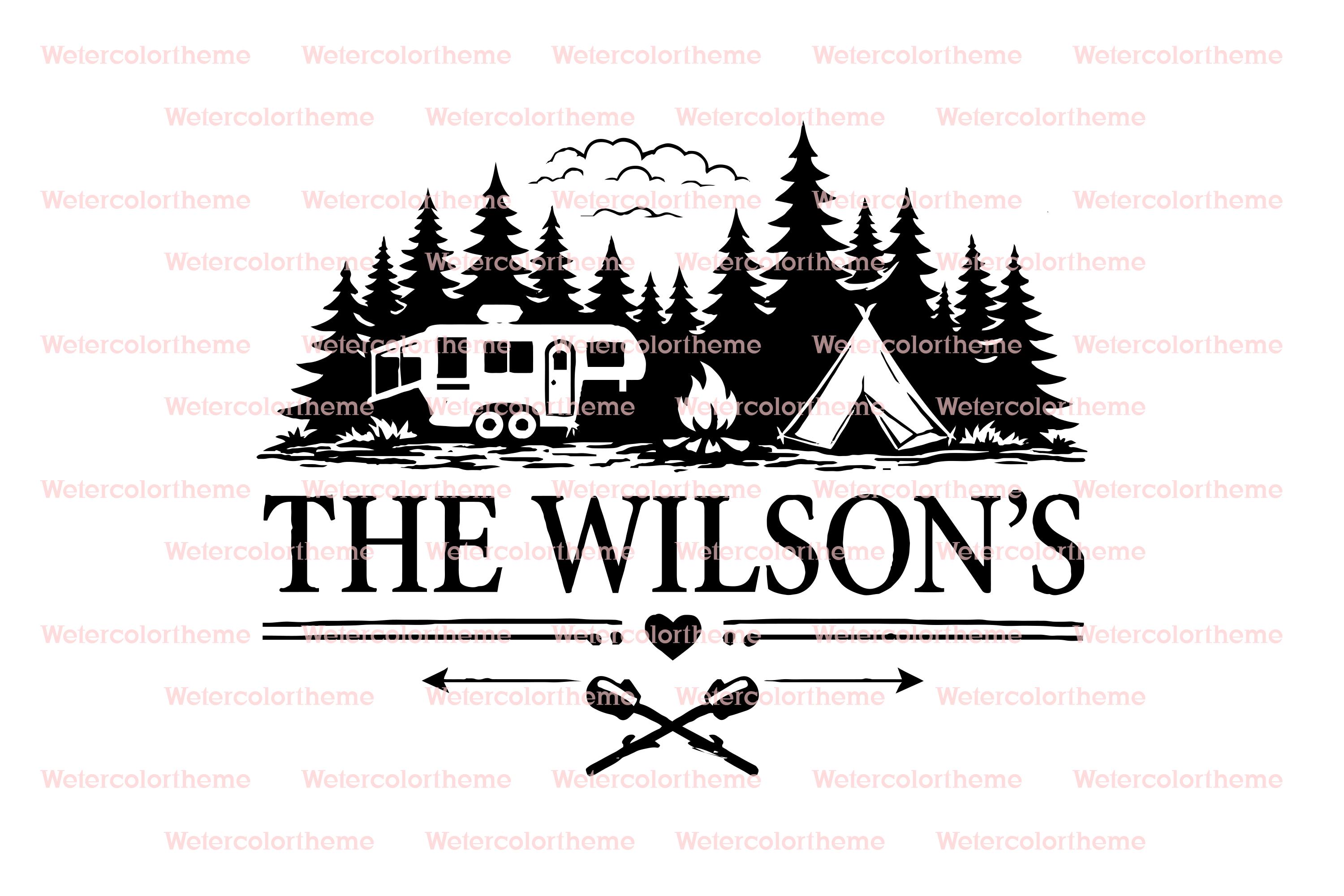 Personalized Camping SVG File | Family Name RV Camp Design - Etsy