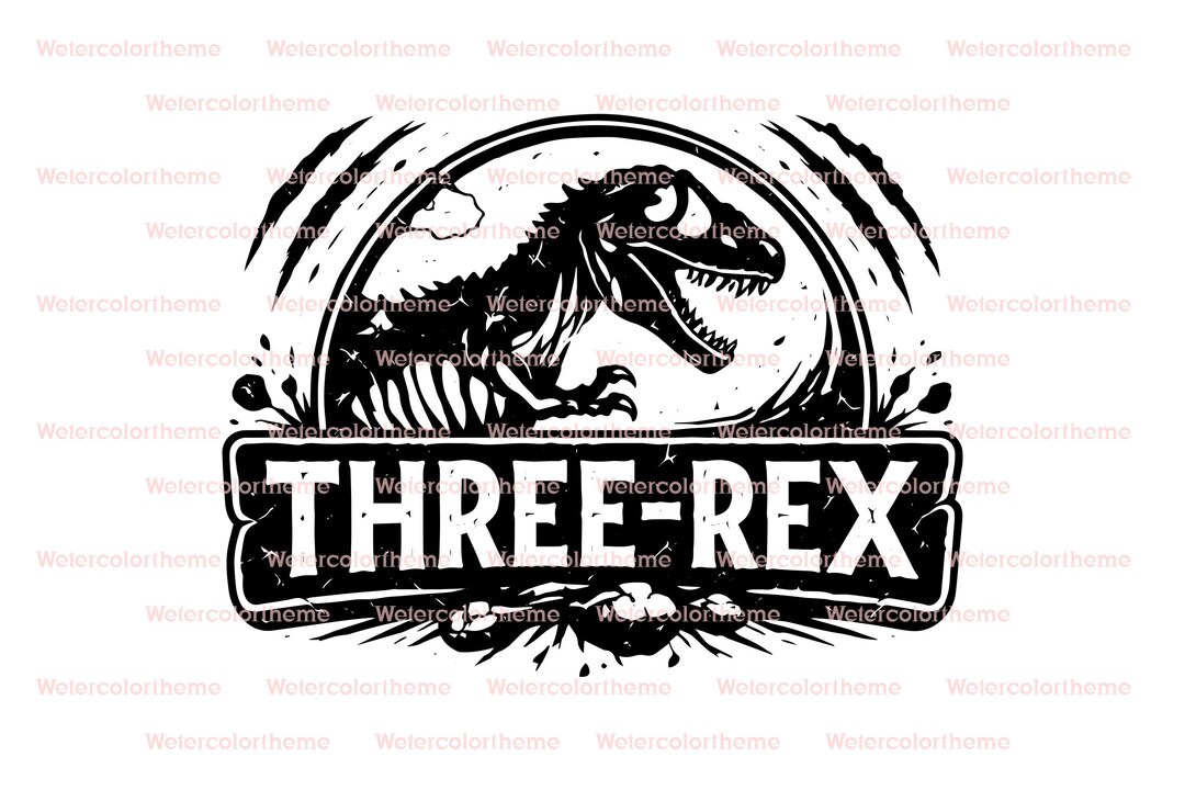 Three Rex Dinosaur SVG | T-rex Badge Logo Cut File for Cricut ...