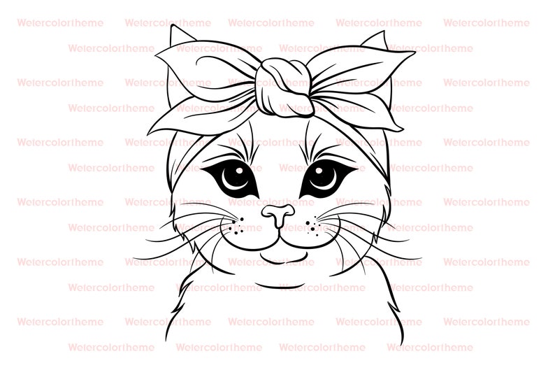Cat Bandana Svgcat SVG Filecat Cut Filecat With Etsy