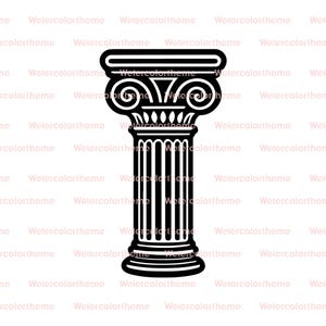 greek pillar svg,greek column svg,roman pillar svg,pillar silhouette svg,greek pillar png