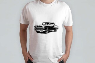 T-shirt Uomo/donna Racing Roots 1954 Chevy Bel Air - Maglia Auto D'epoca