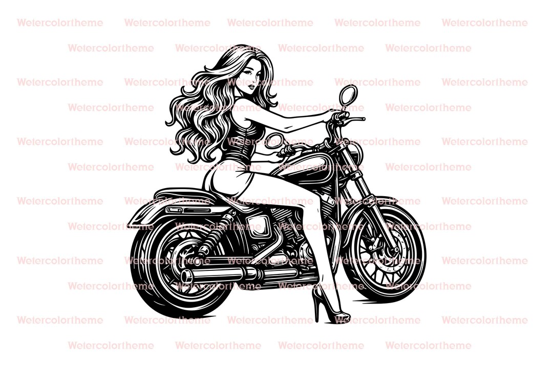 Lady Motorcycle Rider Svg Biker Babe Svg,motorcycle Girl Svg,female Biker Svg,woman Rider Svg ...